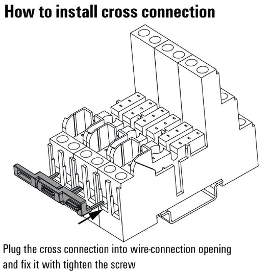 1132070000 - 12A Cross-Connector with 8 Terminals, Touch-Safe Design  (Pack of 10)