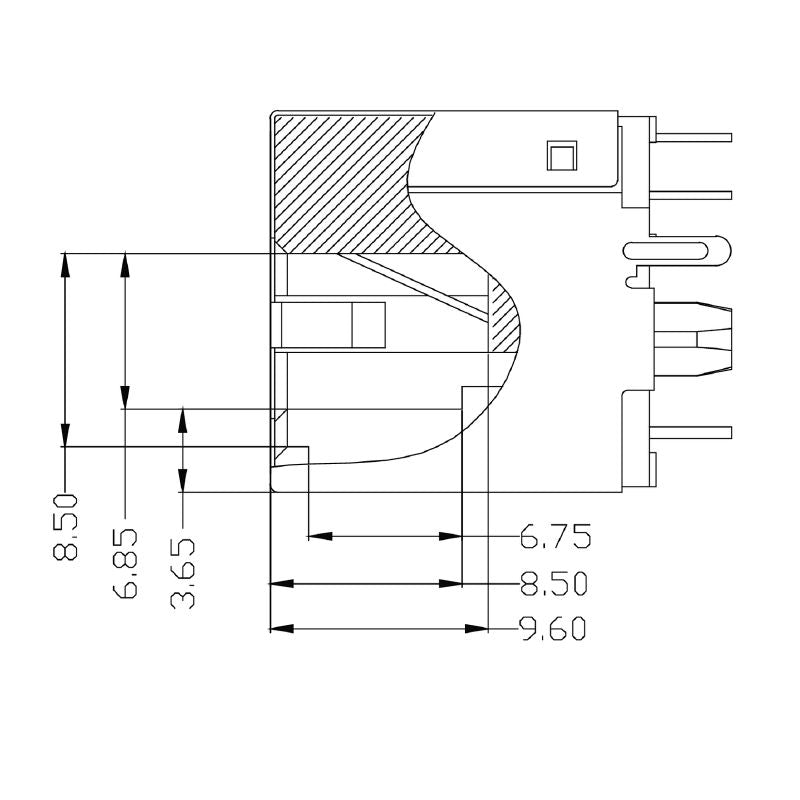 1534760000 - 10-Pole PCB Connector with Nickel-Plated Shield for Durable Assembly  (Pack of 120)