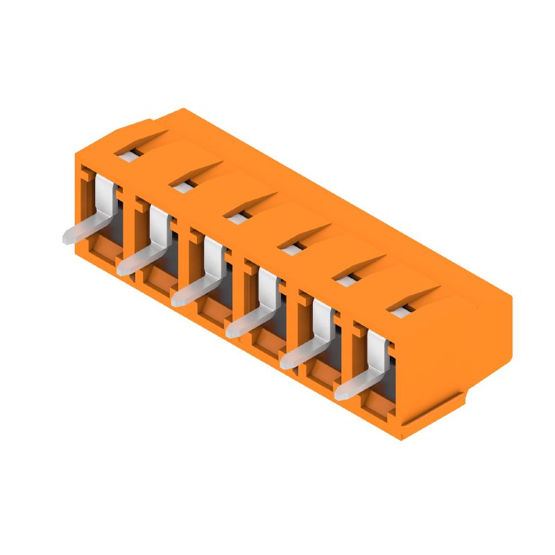 1912570000 - 5.08mm PCB Terminal, 6 Poles, 90° Angle, Orange  (Pack of 100)