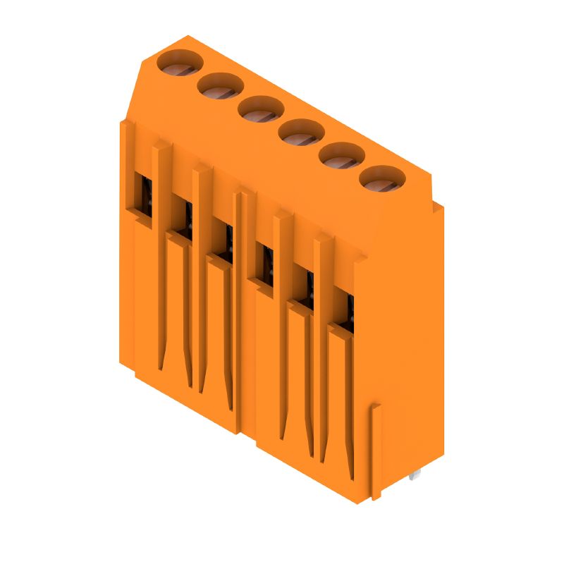 1975400000 - 5.08mm PCB Terminal, 6 Poles, 90° Angle, Orange  (Pack of 50)