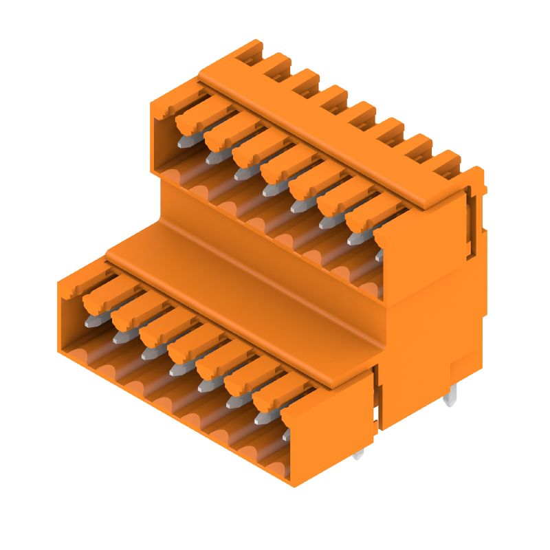 1642270000 - 16-Pole 3.50mm PCB Male Header Connector at 90° Angle  (Pack of 20)