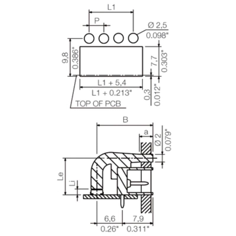 1979750000 - 8-Pole Transparent PCB Connector, RoHS Compliant  (Pack of 50)