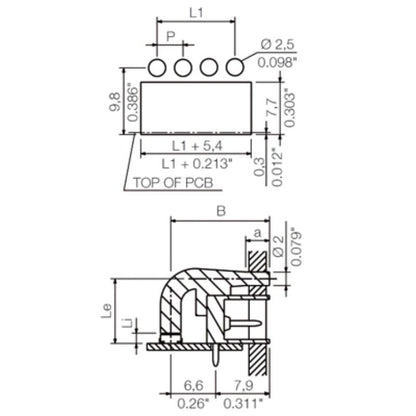 1979750000 - 8-Pole Transparent PCB Connector, RoHS Compliant  (Pack of 50)