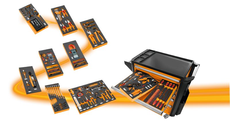 2709760000 - 6-Drawer Tool Chest Set with Rubber Tires, 525mm Depth