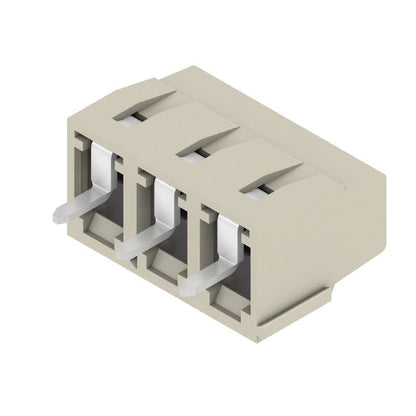 1810970000 - 5.08mm Pin Spacing Grey Terminal Block - 3 Poles, 90° Orientation  (Pack of 100)