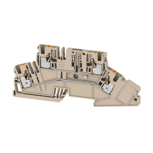 2831540000 - 4mm² Push-In Test-Disconnect Terminal, 250V, Dark Beige  (Pack of 50)