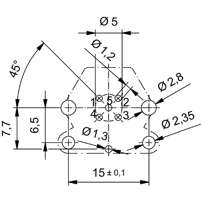 2423990000 - M12 PCB Connector, 4-Pole, IP67, -30 to 80°C  (Pack of 10)