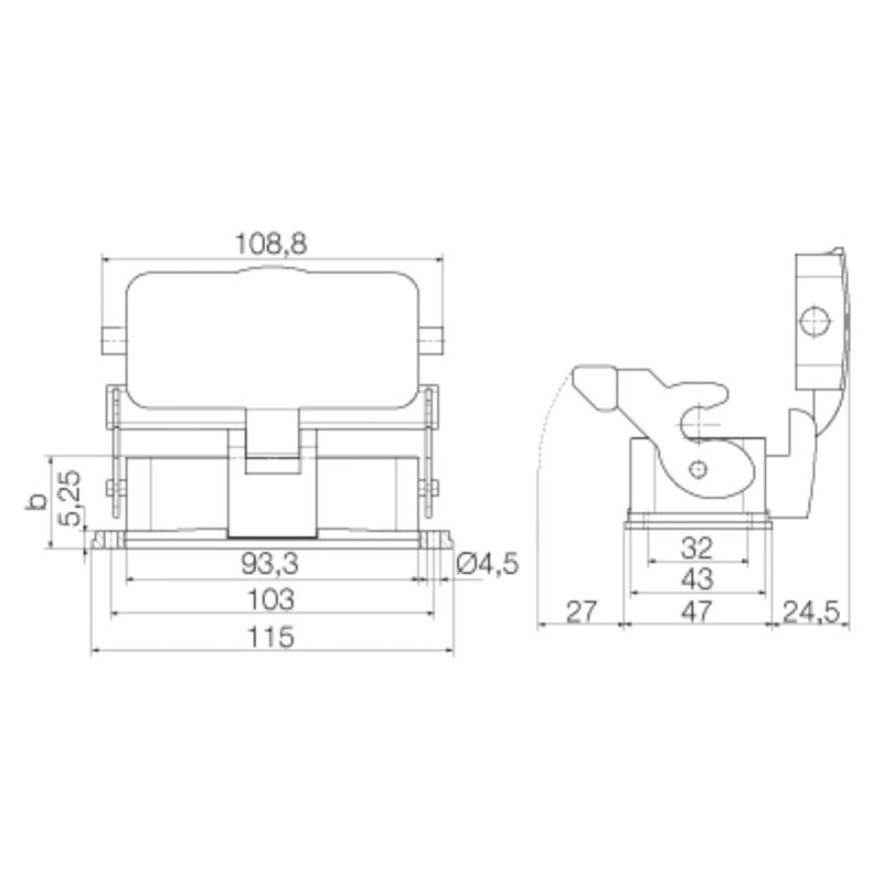 1210100000 - IP65 Enclosure for Installation Size 6 with Locking Clamp