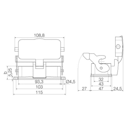1210100000 - IP65 Enclosure for Installation Size 6 with Locking Clamp