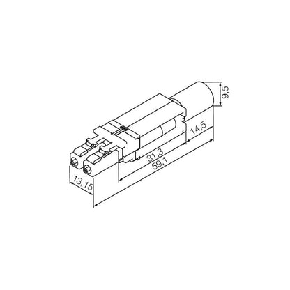 1962790000 - Dual LC Singlemode Plug Insert - RoHS Compliant  (Pack of 10)