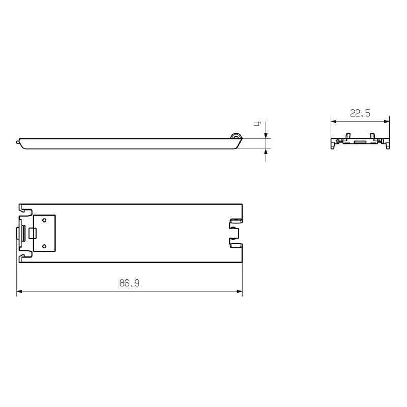 2418670000 - Black 22.5mm Modular Housing with Transparent Cover, RoHS Compliant  (Pack of 50)