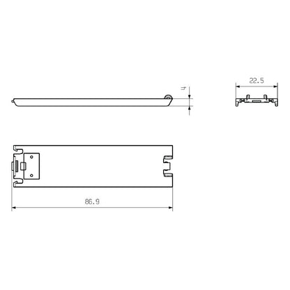 2418670000 - Black 22.5mm Modular Housing with Transparent Cover, RoHS Compliant  (Pack of 50)