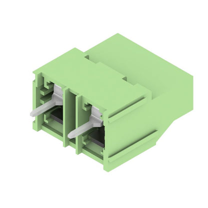1724720000 - 9.52mm Green PCB Terminal, 2 Poles, 90° Angle  (Pack of 100)