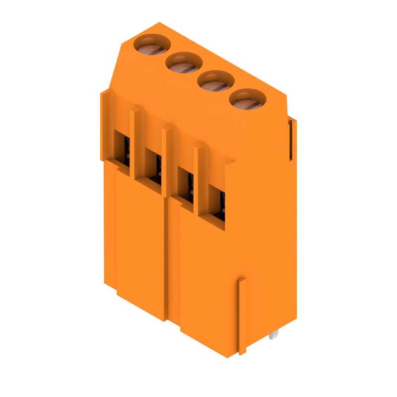 1975270000 - 5mm PCB Terminal, 4 Poles, 90° Angle, Tinned Finish  (Pack of 100)