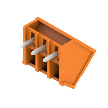 1975770000 - 3.81mm Orange PCB Connector, 3 Poles, 135° Angle  (Pack of 50)