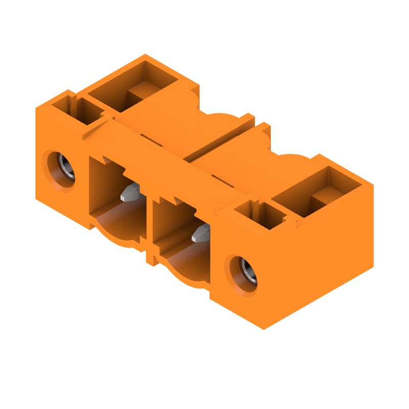 1026810000 - 2-Pole 90° PCB Connector, Orange Tinned Copper, 3.2mm Pins  (Pack of 72)