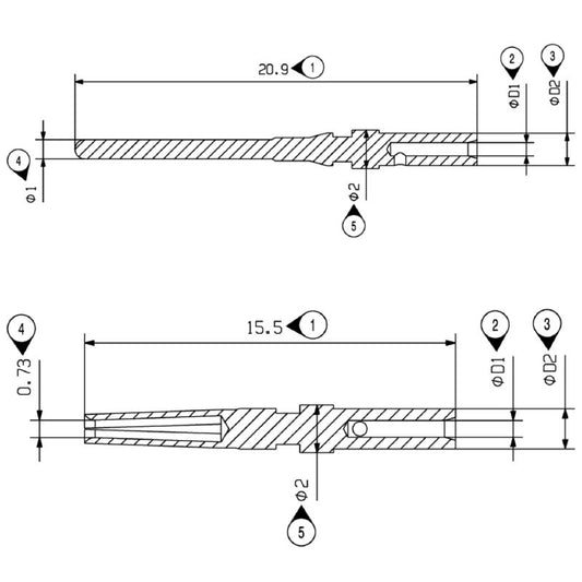 2565930000 - Durable Crimp Contact, 1mm Male, 4A Rating, Copper Alloy  (Pack of 100)