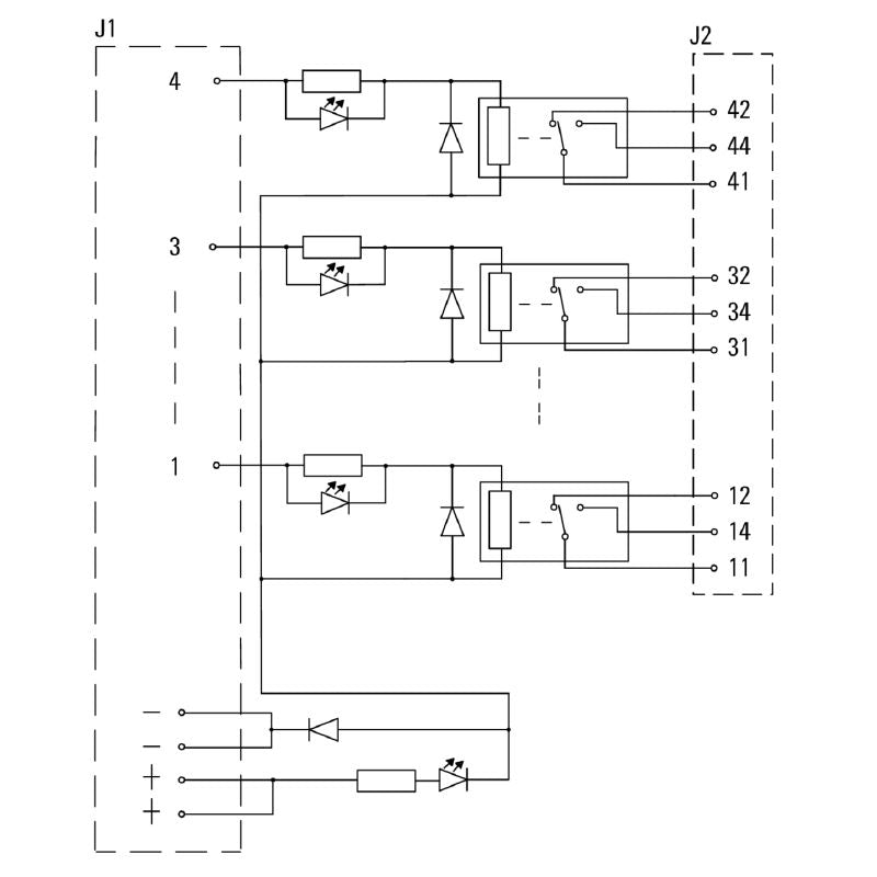1447410000 - Compact RSM-4 12V Relay, 66mm Depth, UL Certified