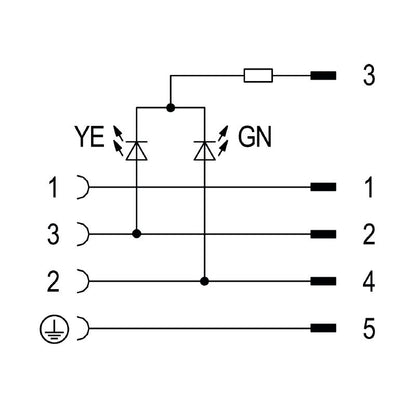1316550150 - 1.5m PUR Valve Cable with Straight Plug, 18mm Diameter