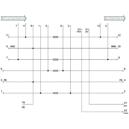 8951750000 - 4-Slot Protected Plug Base with Remote Monitoring