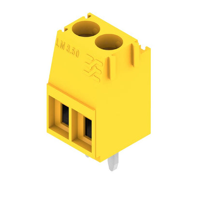 1918550000 - 3.50mm Yellow PCB Terminal with 90° Angle and 3.2mm Pins  (Pack of 246)