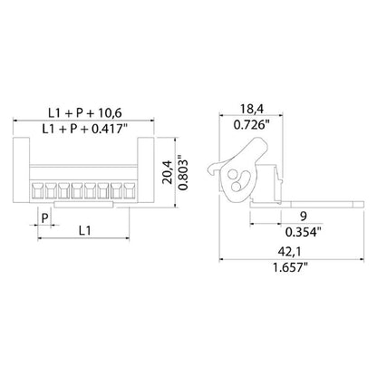 1236970000 - 20-Pole 180° PCB Connector, 17.5A, RoHS Certified  (Pack of 50)