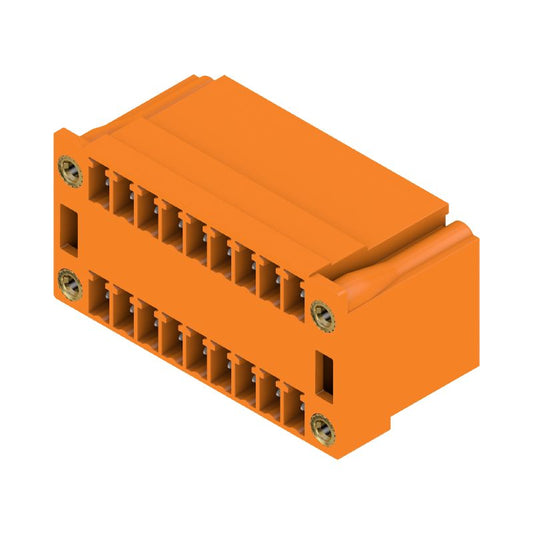1973330000 - Orange 18-Pole PCB Connector with 90° Elbow, 3.2mm Pins  (Pack of 24)