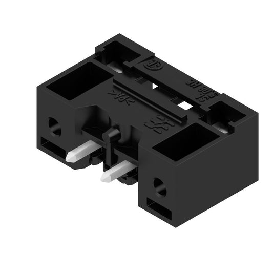 1148490000 - 5.08mm Male PCB Connector with Elbow, 2 Poles, THT Solder  (Pack of 90)