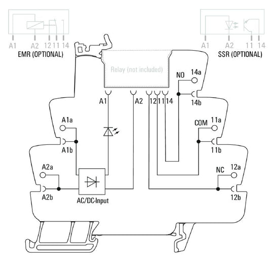 2618910000 - 24V UC Relay Socket with 10A Push In Connection  (Pack of 10)