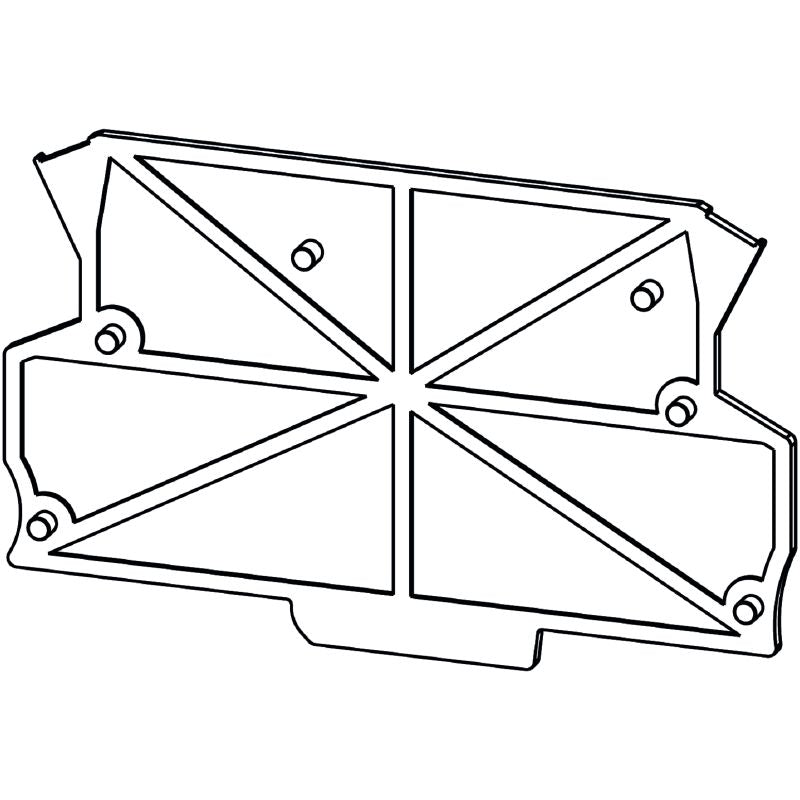 8389030000 - Grey-Beige End Plate for OMNIMATE Terminal Boxes, 1.5mm Wide  (Pack of 50)