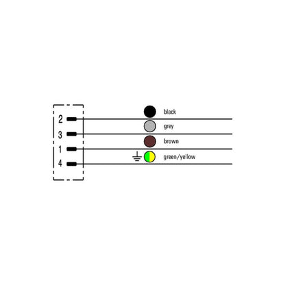2050230500 - 5m Power Cable, 4 Poles, PUR Sheath, No Connector