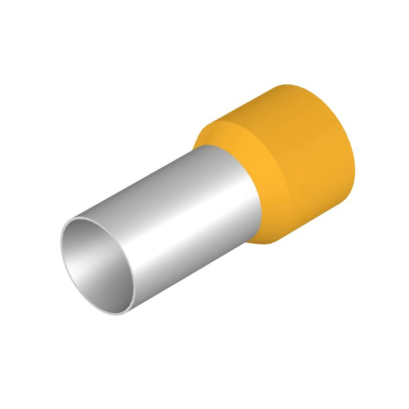9028230000 - Yellow Wire-End Ferrule with Plastic Collar  (Pack of 25)