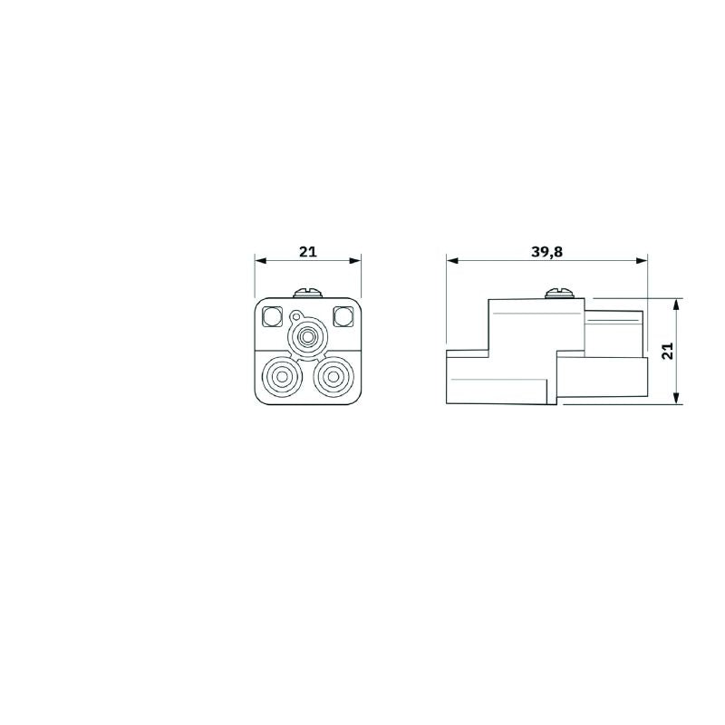 3100770000 - 40A 2-Pole HDC Female Insert, 830V, Axial Screw Connection