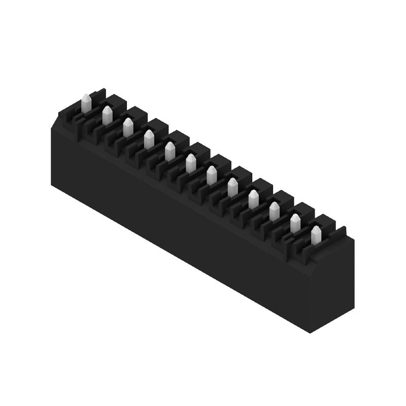 1753082001 - Black 12-Pole 3.50mm PCB Header Connector with Elbow Design  (Pack of 50)