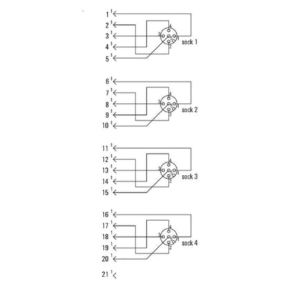 2921150000 - M12 30V Hood Product, 1:1 Wiring, RoHS Compliant