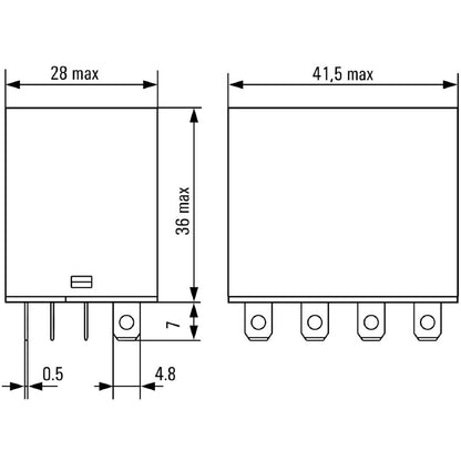 2765460000 - 4-Contact 24V AC Relay, 10A, Silver Tin Oxide  (Pack of 10)