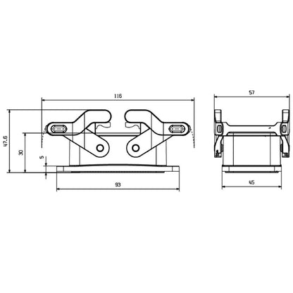 2542310000 - IP65 HDC 10B Enclosure with Replaceable Side-Lock Clamp