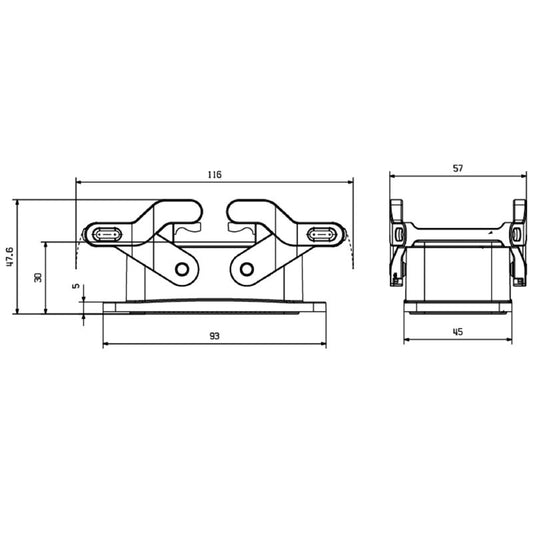 2542310000 - IP65 HDC 10B Enclosure with Replaceable Side-Lock Clamp