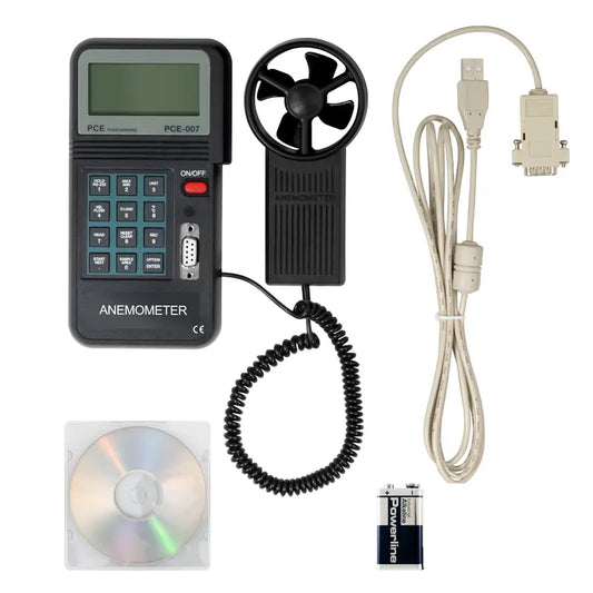 PCE-007 - Portable Anemometer with 1.5m Cable for Wind Speed Measurement