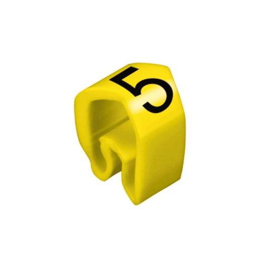 0251311517 - Yellow PVC Cable Markers, 4-10mm, 100 Pack  (Pack of 100)