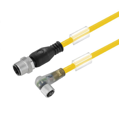 1093130500 - 5m M12/M8 Connecting Cable with LED Indicator, 4 Poles