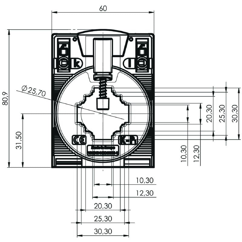 2420950000 - 200A Closed Current Transformer, 5A, 5VA, Class 1