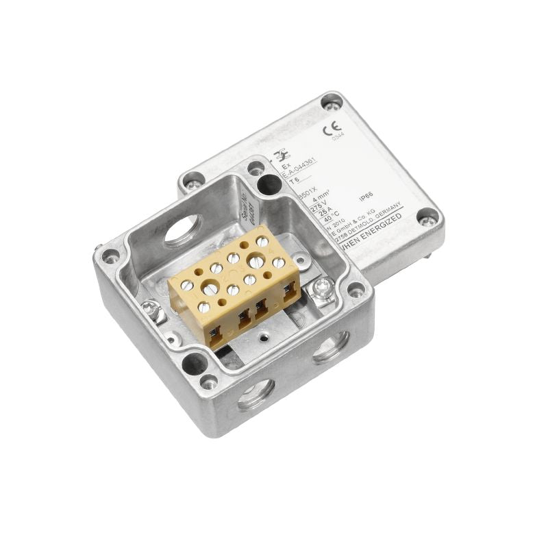8000004202 - IP66 Rated M16 Terminal Box, Untreated Aluminium, 45mm Depth
