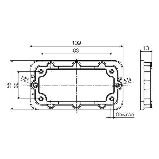 1110900000 - Durable IP68 Diecast Aluminum Frame with Chemical Resistance