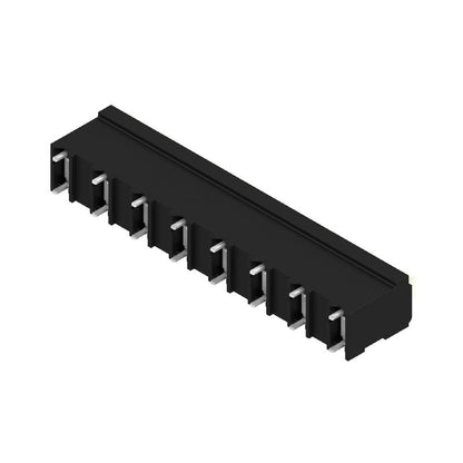1869880000 - 7.62mm Pitch Black PCB Terminals with 8 Poles and 180° Angle  (Pack of 9)