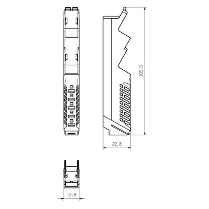 1294320000 - 12.5mm Light Grey Side Element for OMNIMATE Housing  (Pack of 14)