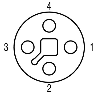 2050490300 - 3m M12 4-Pole Power Cable, Unconnector End