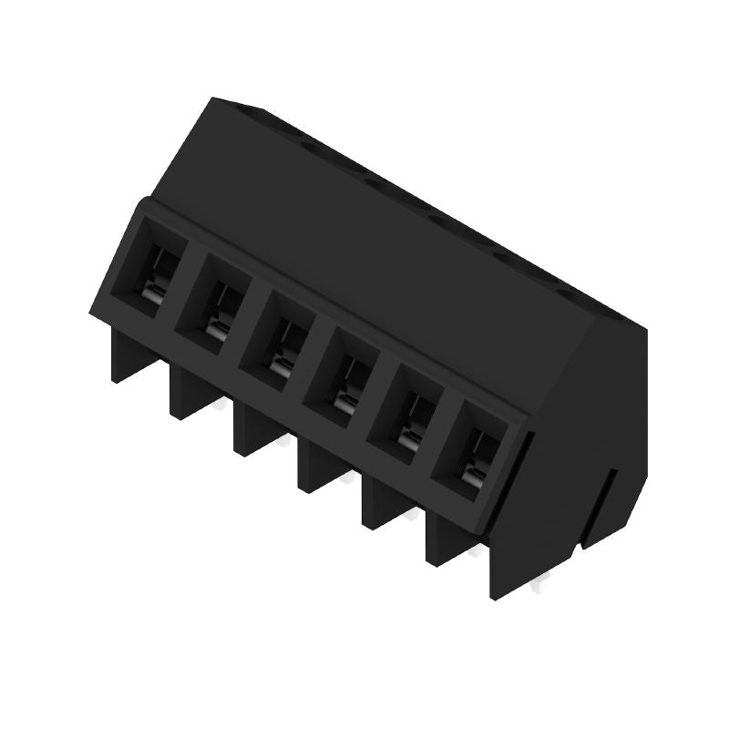 9994360000 - 5.08mm 6-Pole Black PCB Terminal with 3.5mm Solder Pins  (Pack of 50)