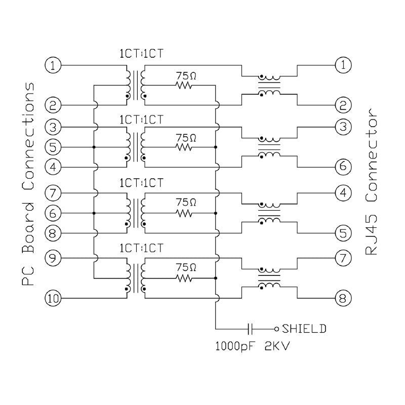 2036510000 - 90° PCB Connector with 8 Poles & THT/THR Solder  (Pack of 180)