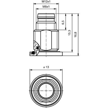 2424540000 - 6mm M8 Plug Nickel-Plated Housing, RoHS Compliant  (Pack of 25)